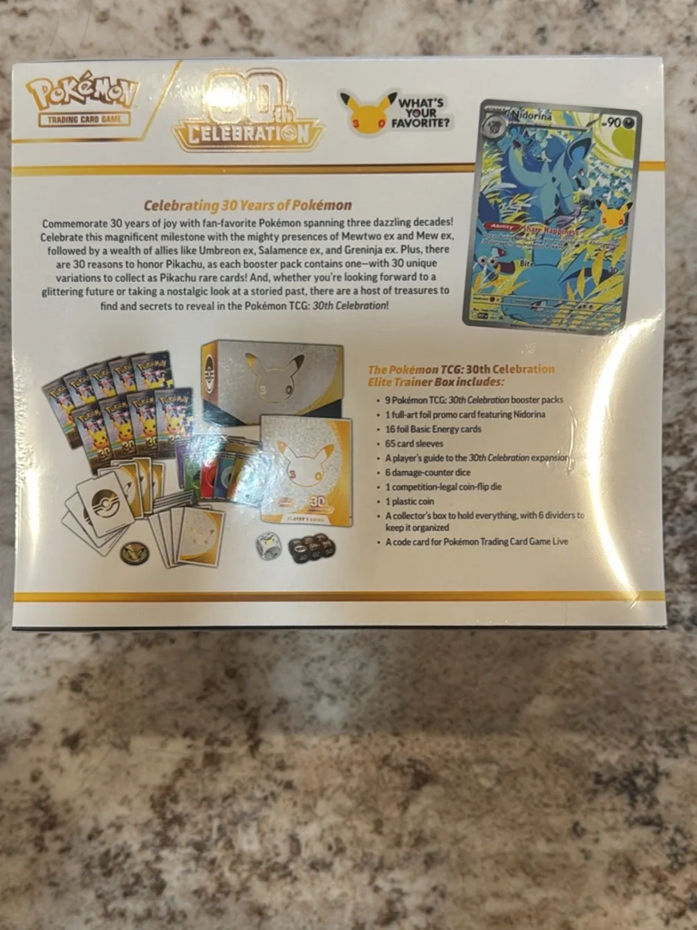 Pokemon Elite Trainer Box - White & Gold 30th